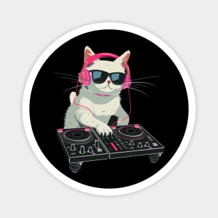 Cat DJ Rising Magnet